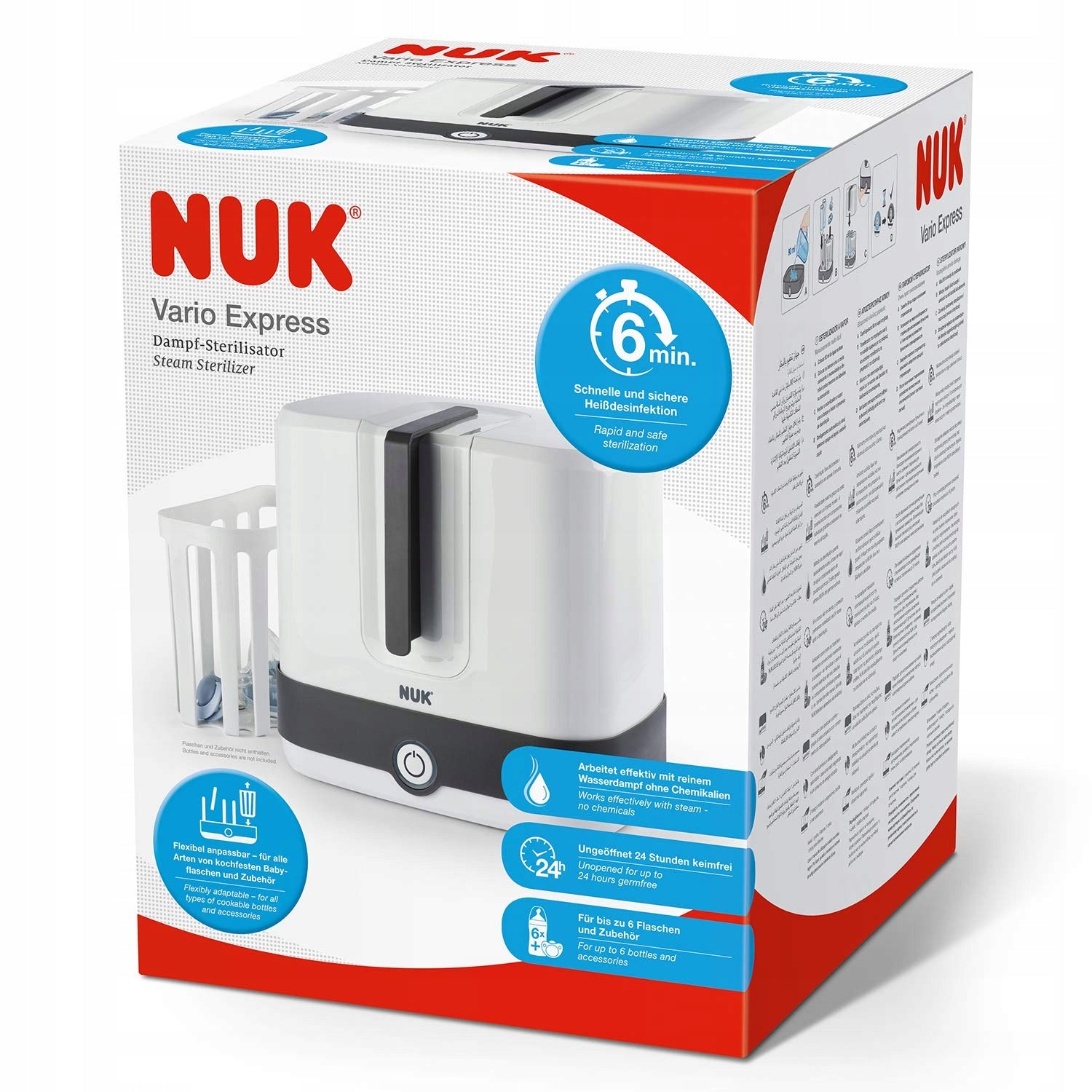 NUK Vario Express sterylizator parowy 6 minut