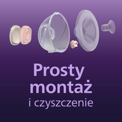 PHILIPS AVENT pompă de sân dublă tip scoică HANDS-FREE SCD553/11