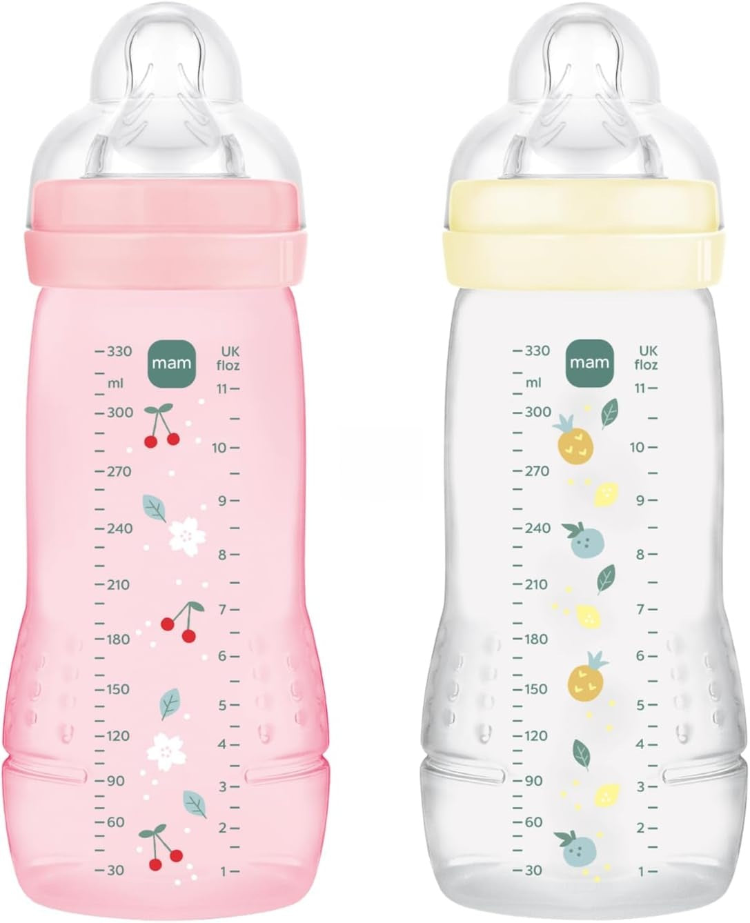 MAM Easy Active bottle set 2x 330 ml 6 m+ teat 4 very fast flow