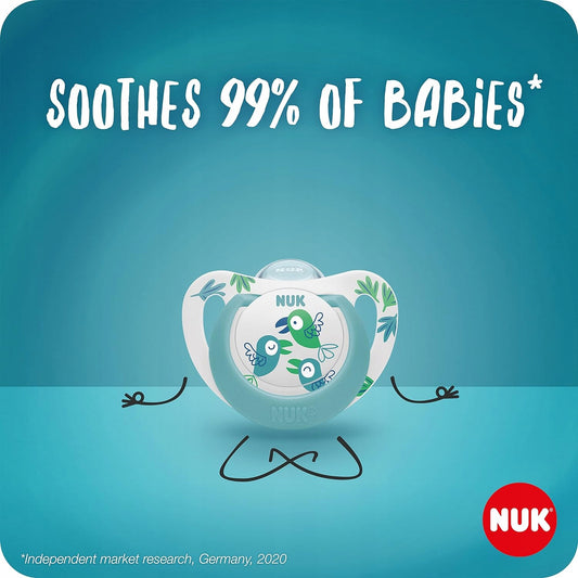 NUK STAR πιπίλα ηρεμίας x2 0-6 μηνών DAY&NIGHT – φωτογραφία προϊόντος 2