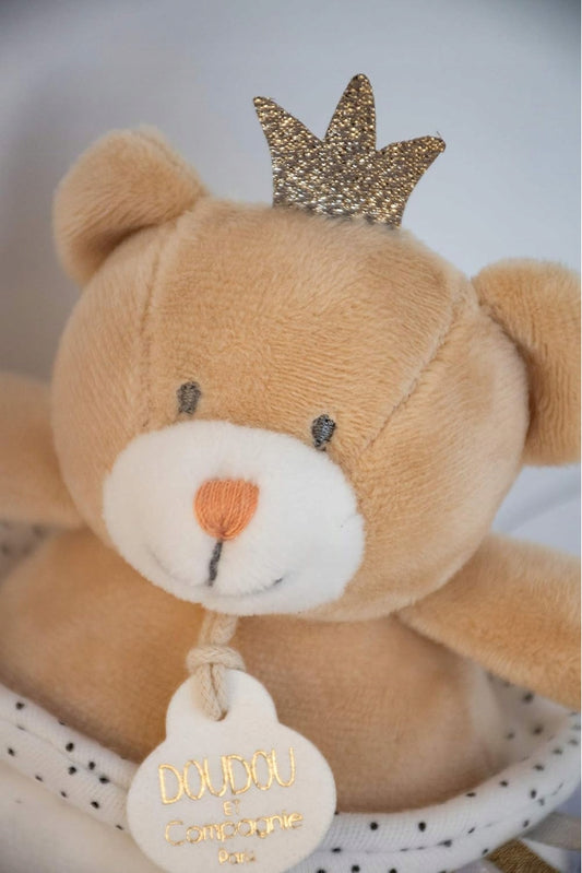 Jucărie de pluș DOUDOU et COMPAGNIE Regele Urs, 20 cm