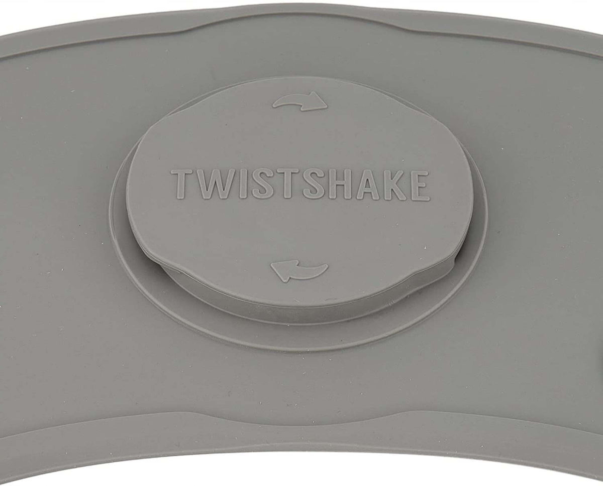 TWISTSHAKE mata CLICK MAT z talerzykiem 6msc+ silikonowa mata z przyssawką, szara
