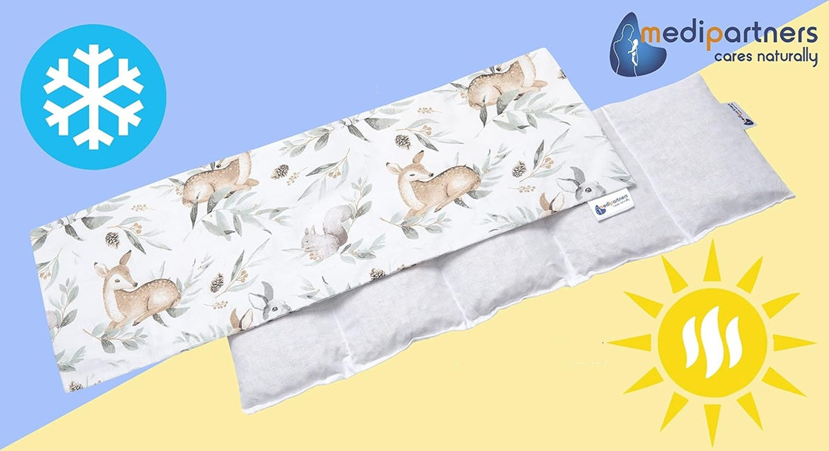 MEDI PARTNERS bavlnený termofor s čerešňovými kôstkami 20 x 60 cm na teplé aj studené použitie