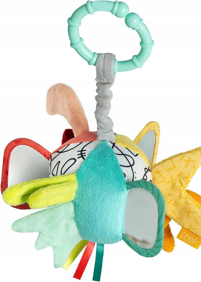 FEHN Dobabydoo hanger met fluitje en spiegeltjes voor kinderwagen, autostoeltje 23 cm