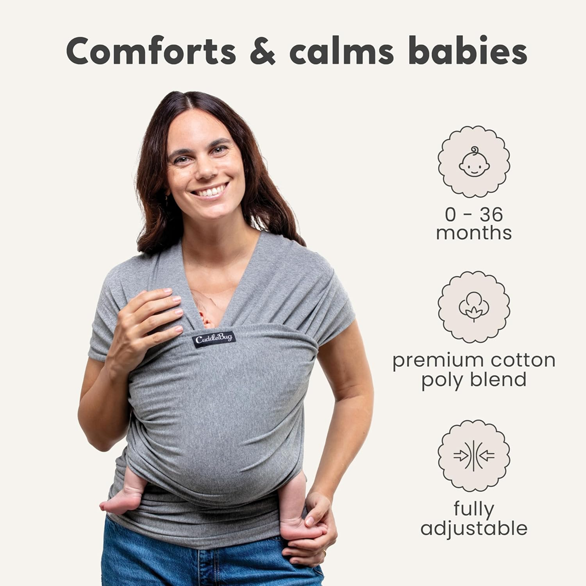 CUDDLEbug elastická šatka na nosenie