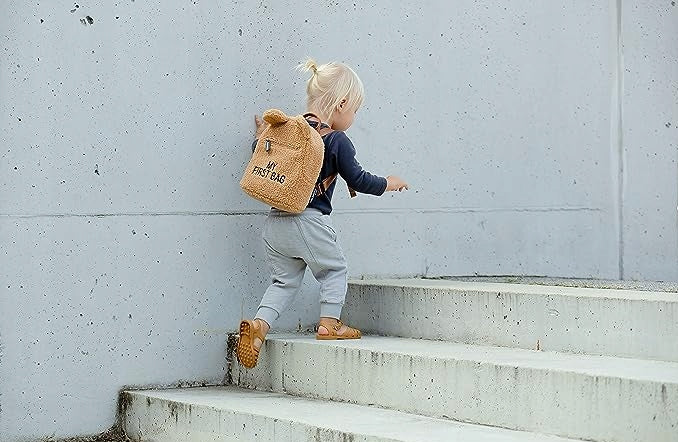 CHILDHOME My First Bag PLECAK dla dzieci miś brązowy, wodoodporny plecak dziecięcy na spacer i przedszkole