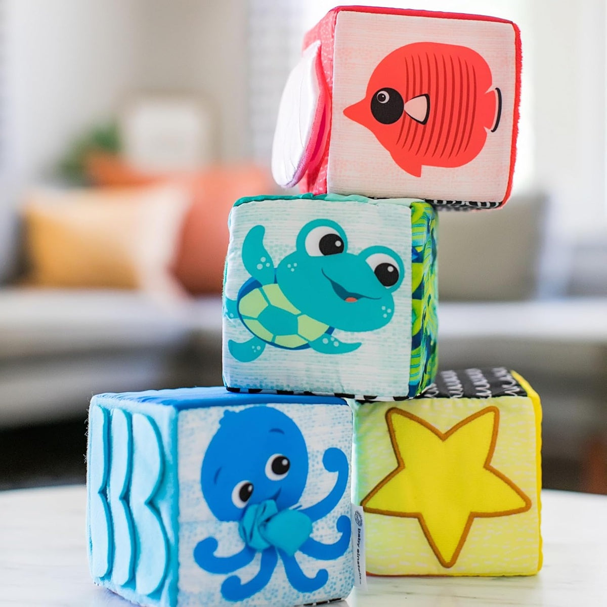 BABY EINSTEIN Explore & Discover Blocks blocuri educaționale moi 4 bucăți