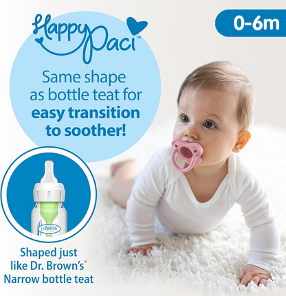 Suzetă liniștitoare DR BROWN'S HappyPaci x2 0-6 luni