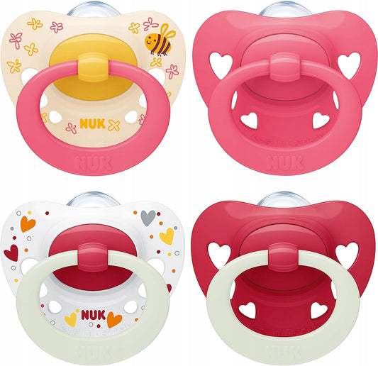 NUK SIGNATURE chupete calmante día y noche x4 18-36 meses