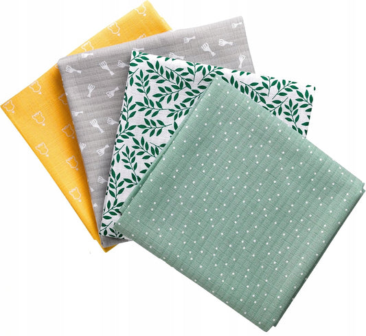 Scutece din bumbac ŻYRAFA SOPHIE 70cm x 70cm set 4 bucăți