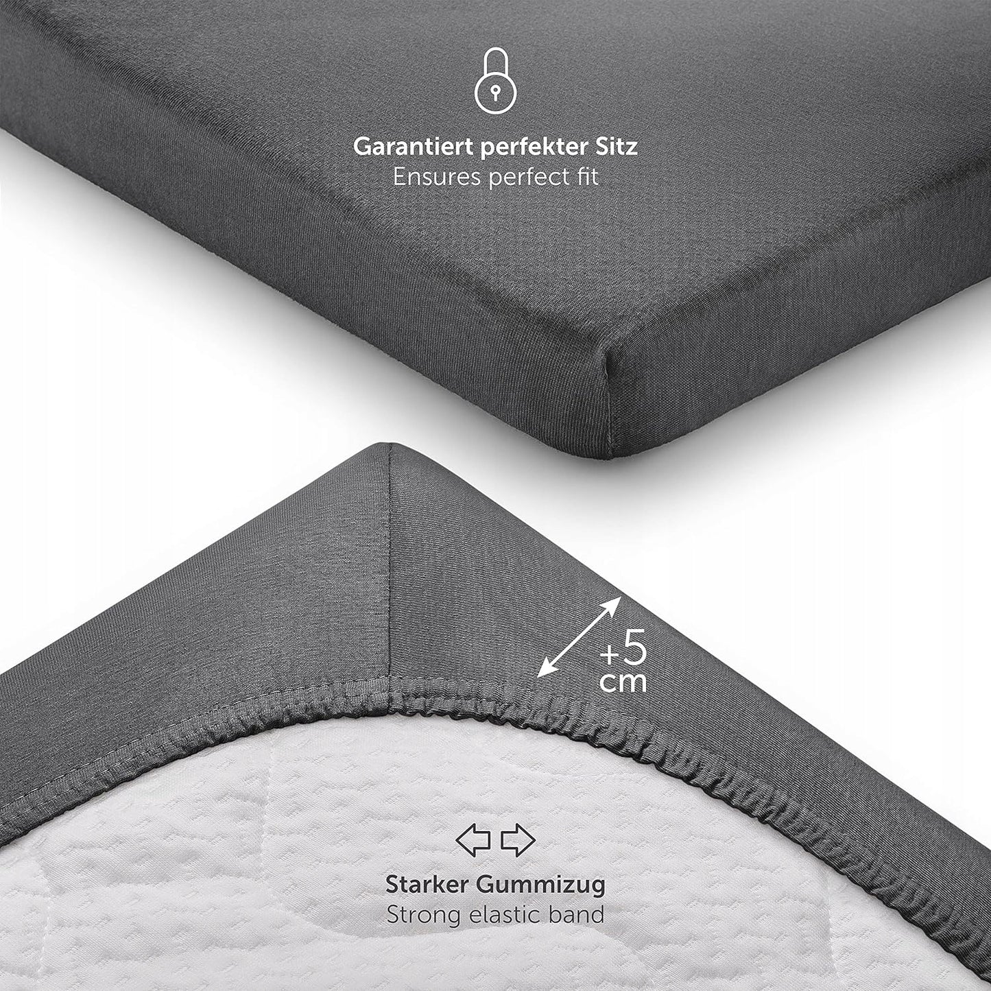 LALENI fitted cradle sheets with elastic edges 40x90, 2 pcs.