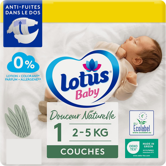 LOTUS BABY pieluchy jednorazowe ekologiczne rozm.1 (2-5kg) x20