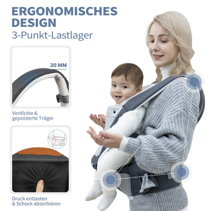 BESREY port-bebe ergonomic cu șezut de șold 6în1