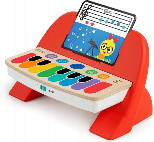 HAPE Cal's First drevené dotykové pianínko s notami 6 melódií