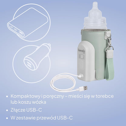 LIONELO Thermup Go Evo przenośny podgrzewacz do butelek