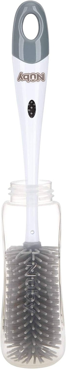 NUBY 2w1 szczotka do czyszczenia smoczków i butelek 30 cm + podstawka