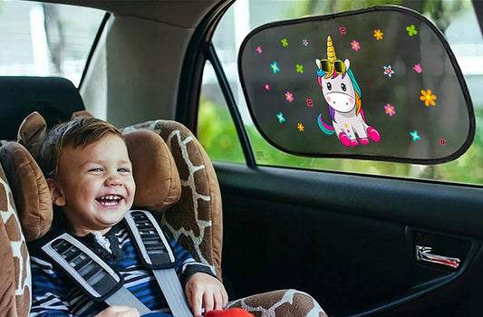 AlmaLuna parasolar pentru geam auto UV 50, set 2 bucăți