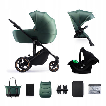 KINDERKRAFT PRIME2 PRO cărucior multifuncțional 3 în 1 până la 22 kg + scoica MINK PRO
