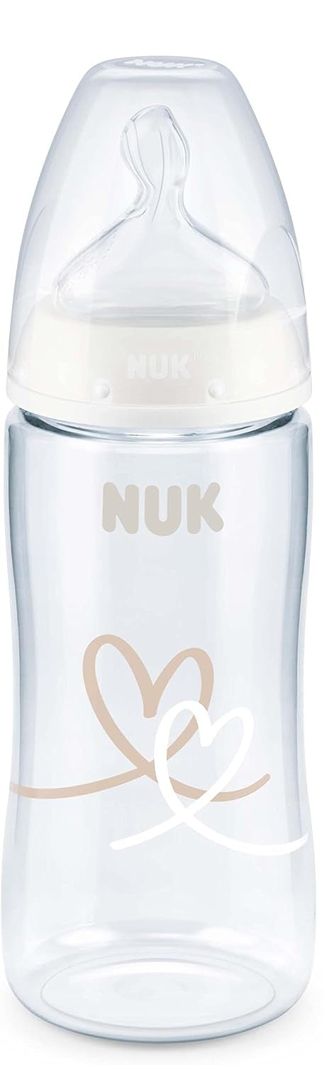 NUK First Choice+ biberon 300 ml tetină M debit mediu 0-6 luni INIMIOARE