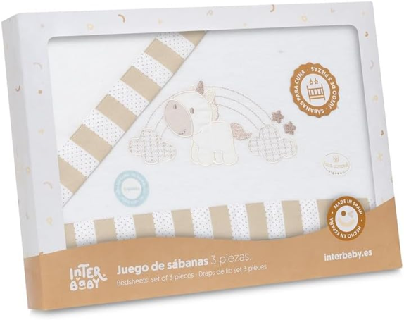 INTERBABY komplet pościeli 3częściowy 60x120 / 40x60 / 110x155