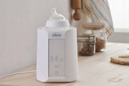 CHICCO Home Travel PODGRZEWACZ DO BUTELEK auto dom, biały cyfrowy podgrzewacz butelek do domu i podróży