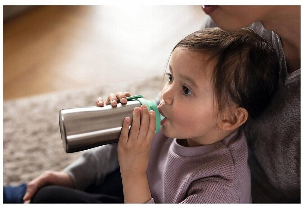 NUK Junior Cup sticlă din oțel inoxidabil cu tetină push-pull 215 ml