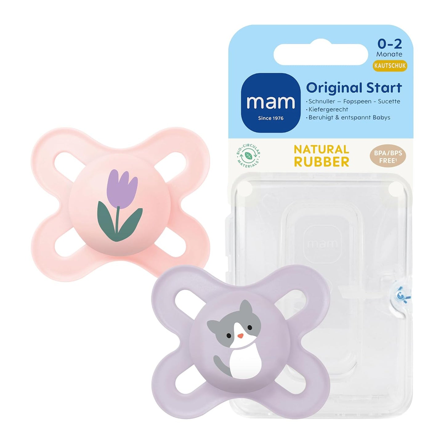 MAM Original Start smoczek uspokajający lateksowy x4 0-2m
