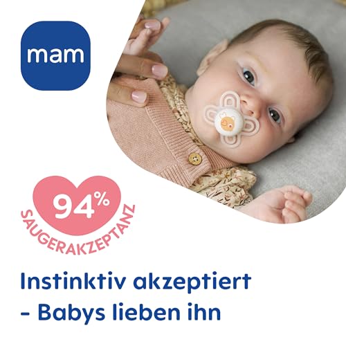MAM Perfect Day & Night silicone pacifier 0-6m x4 GLOW-IN-THE-DARK