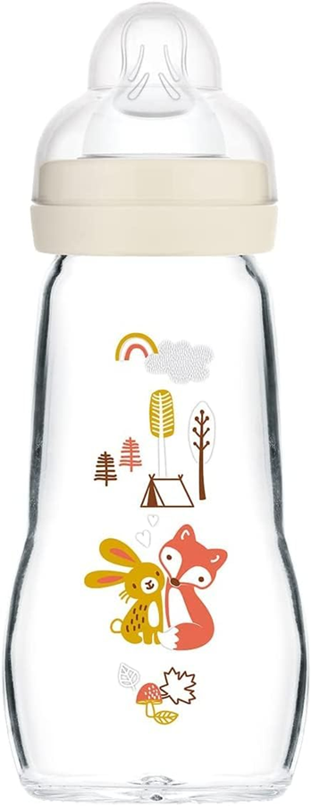 MAM Feel Good butelka szklana 260 ml 2 m+ smoczek 2