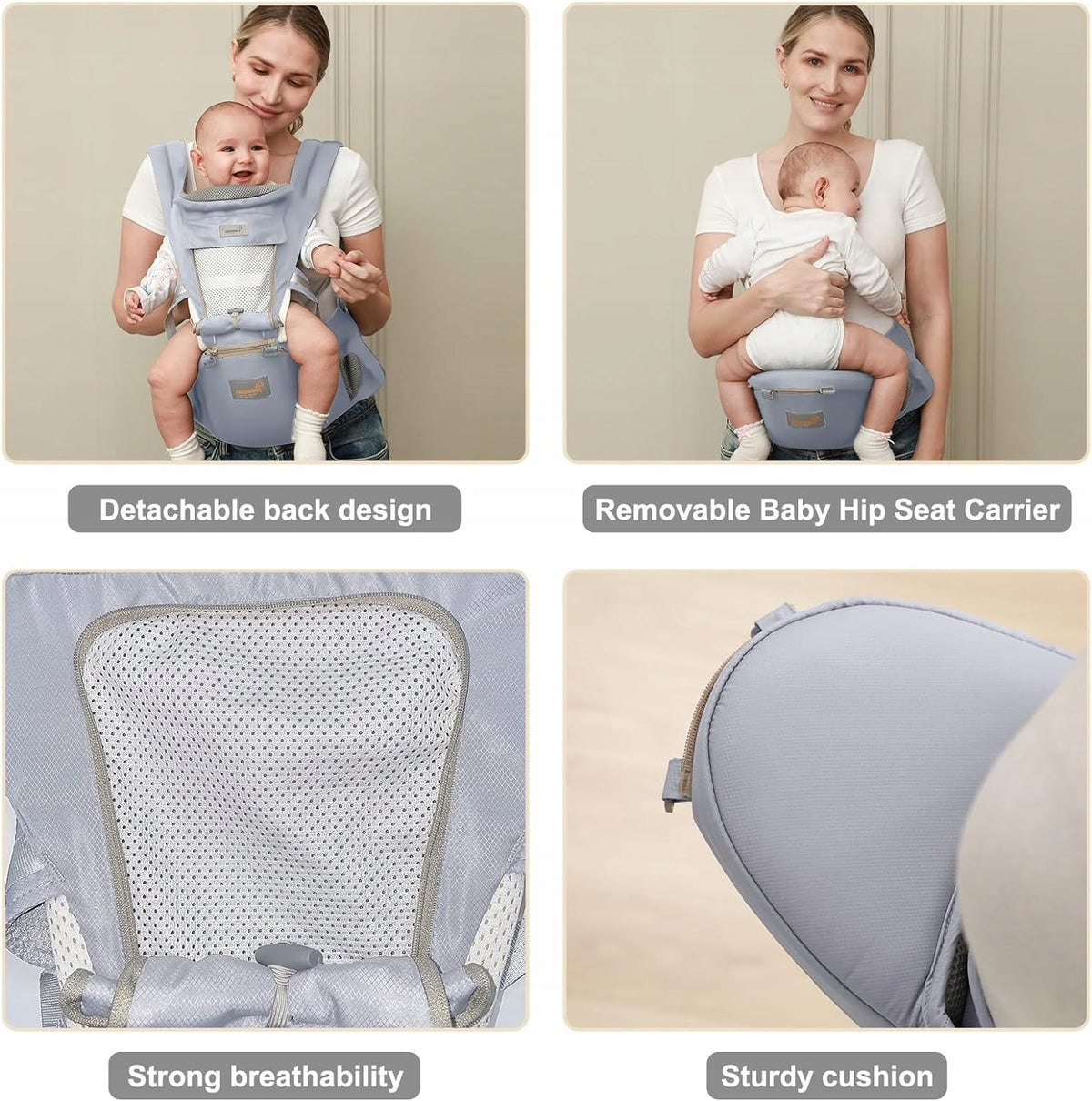 GROWNSY ergonomic carrier with hip belt 6in1