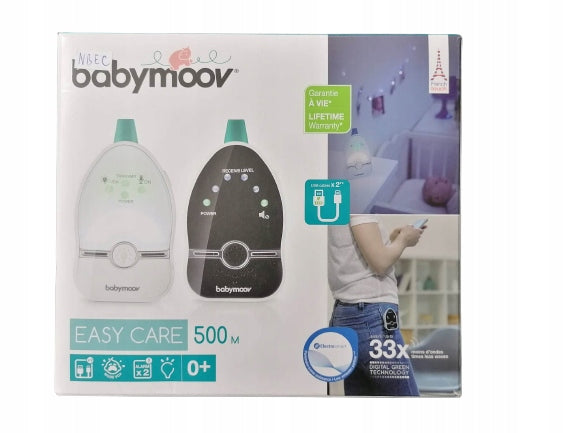 BABYMOOV Easy Care digitális, hangátviteles bébiőr, 500 m-es hatótávolsággal, VOX-funkcióval