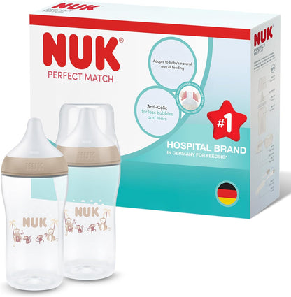 NUK Perfect Match butelka 260 ml 3 m+ smoczek M  x2