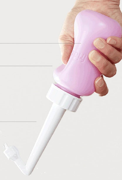 FRIDA Mom sticlă pentru îngrijire postpartum Peri 295 ml + husă