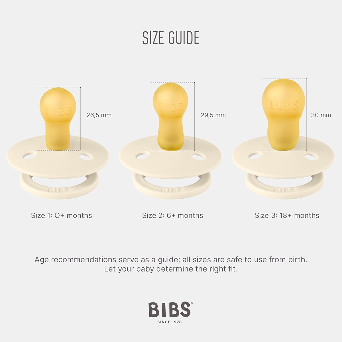 BIBS COLOUR smoczki uspokajające 2pack kauczuk 0-6 msc