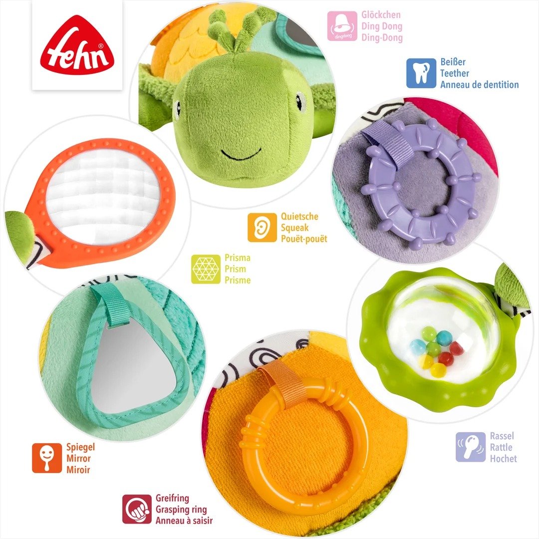 Fehn sea turtle XL sensory activity toy 3m+