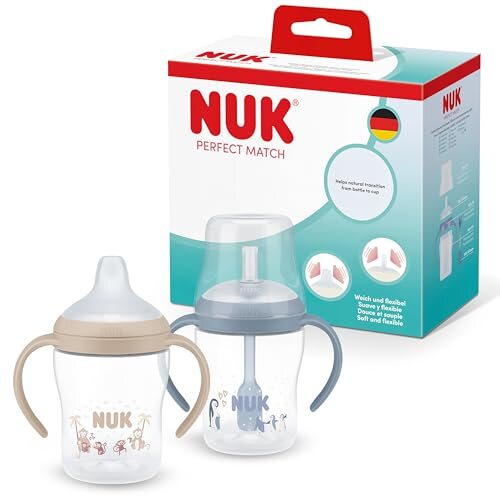 NUK Perfect Match căni cu pai 2x150 ml 6+