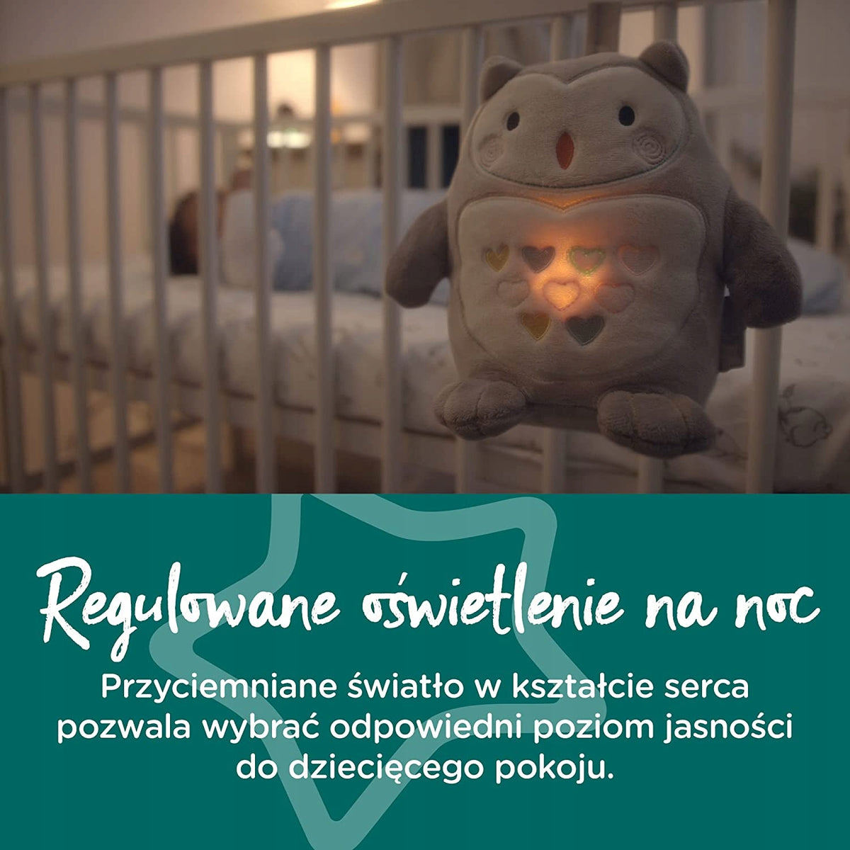 TOMMEE TIPPEE Bufnița Ollie Jucărie de pluș lampă cu sunet