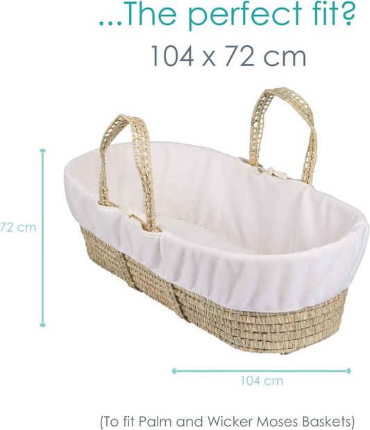 CLAIR DE LUNE polar fleece lining for Moses basket