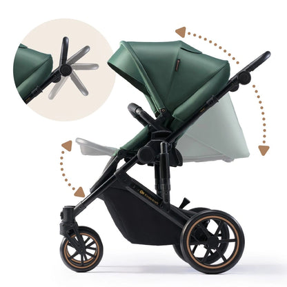 KINDERKRAFT PRIME2 PRO cărucior multifuncțional 3 în 1 până la 22 kg + scoica MINK PRO
