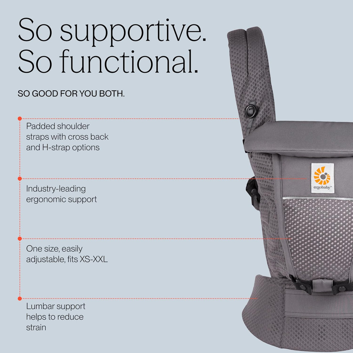 ERGOBABY ADAPT SoftFlex MESH marsupiu ergonomic 3,2-20 kg
