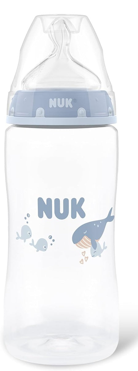 NUK First Choice biberon 300 ml tetină M debit mediu 3 luni+ BALENĂ