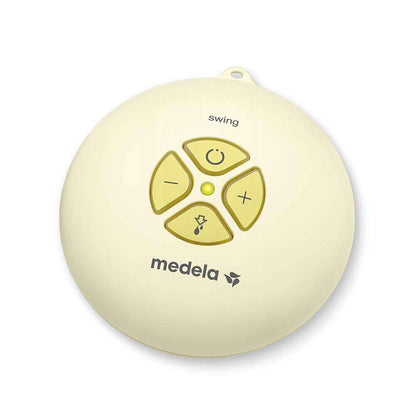 MEDELA Swing Flex 2-fazowy laktator elektryczny – kompaktowy żółty panel sterujący z przyciskami