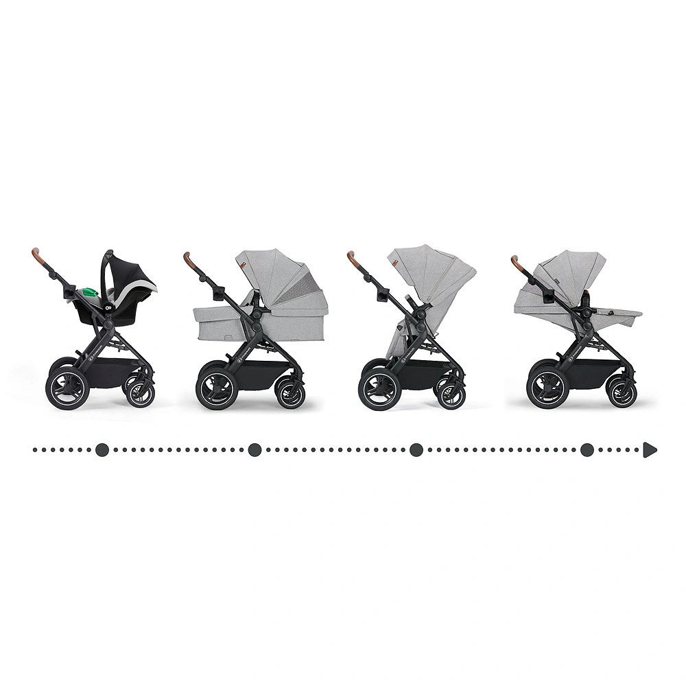 KINDERKRAFT B-TOUR cărucior multifuncțional 3 în 1 până la 22 kg + scoica MINK PRO