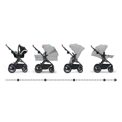 KINDERKRAFT B-TOUR cărucior multifuncțional 3 în 1 până la 22 kg + scoica MINK PRO