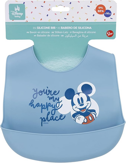 STOR silikónový podbradník s vreckom MICKEY MOUSE