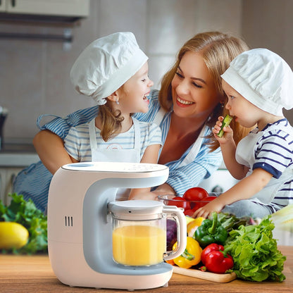 ECCOMUM robot culinaire 5-en-1 cuiseur vapeur blender stérilisateur + spatule