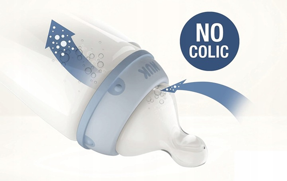 NUK First Choice biberon 150 ml tetină S cu debit lent 0+ KOALA