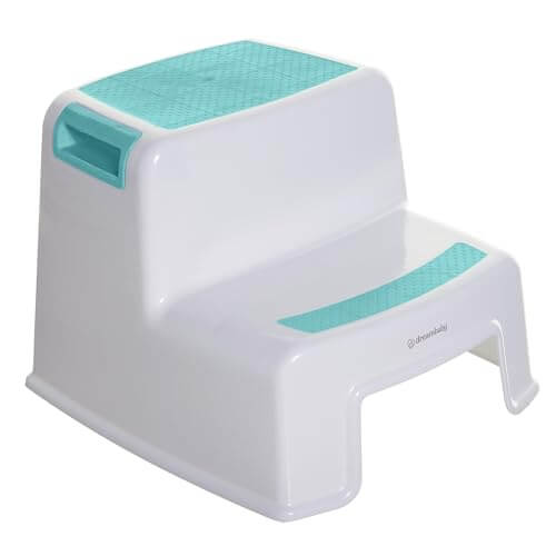 DREAMBABY platformă pentru copii cu două trepte, alb-albastră