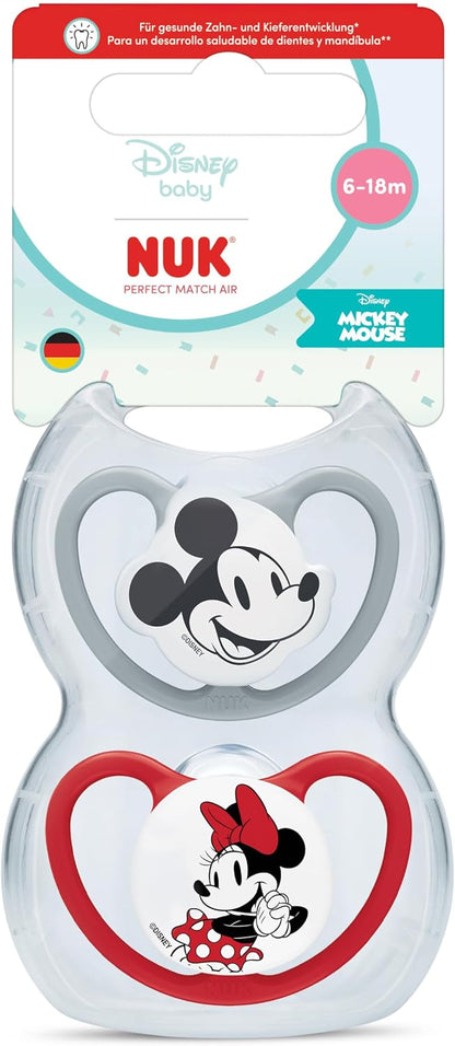 NUK Perfect Match Air smoczek uspokajający 6-18m x2 DISNEY