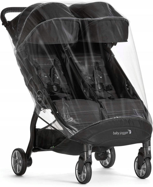 BABY JOGGER folia przeciwdeszczowa City Tour 2 DOUBLE – osłona na deszcz i wiatr do wózka podwójnego